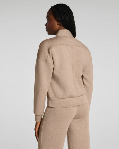 SPANX AirEssentials® Shawl Collar Half Zip - Dune Heather
