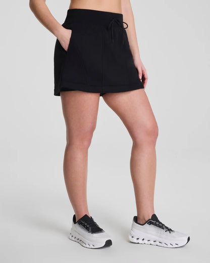 SPANX® BoostUp Cotton Fleece Skort, 15" - Very Black