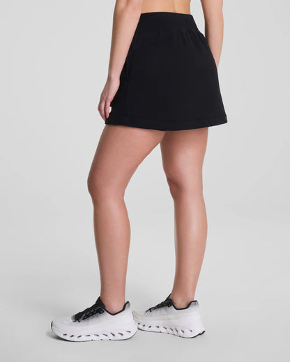 SPANX® BoostUp Cotton Fleece Skort, 15" - Very Black