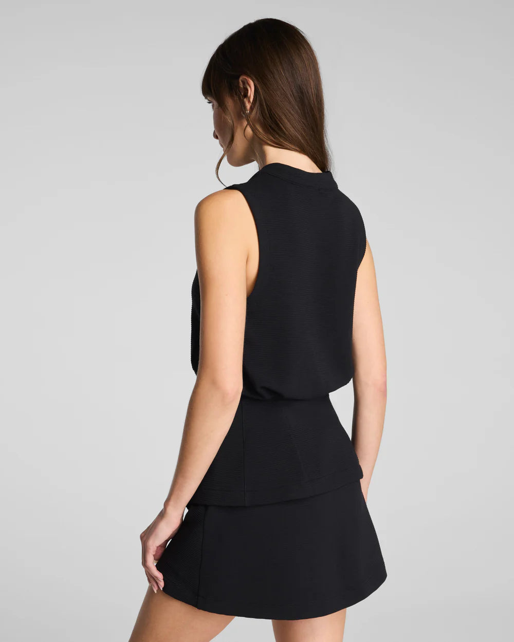 SPANX AirEssentials® French Rib Button-Down Vest - Very Black
