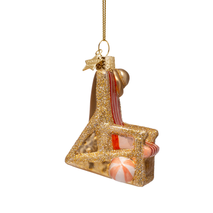 Ornament glass beach chair