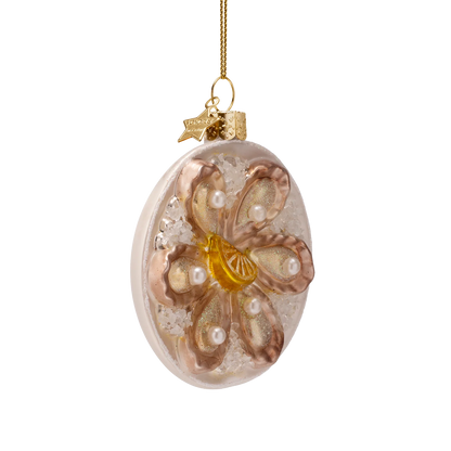 Ornament glass oyster plate