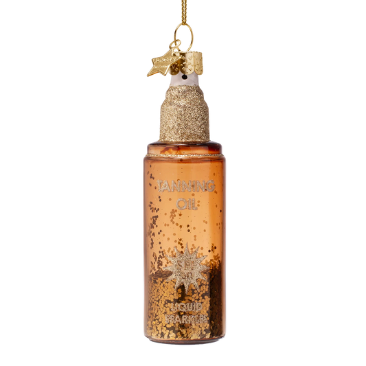 Ornament glass tanning oil