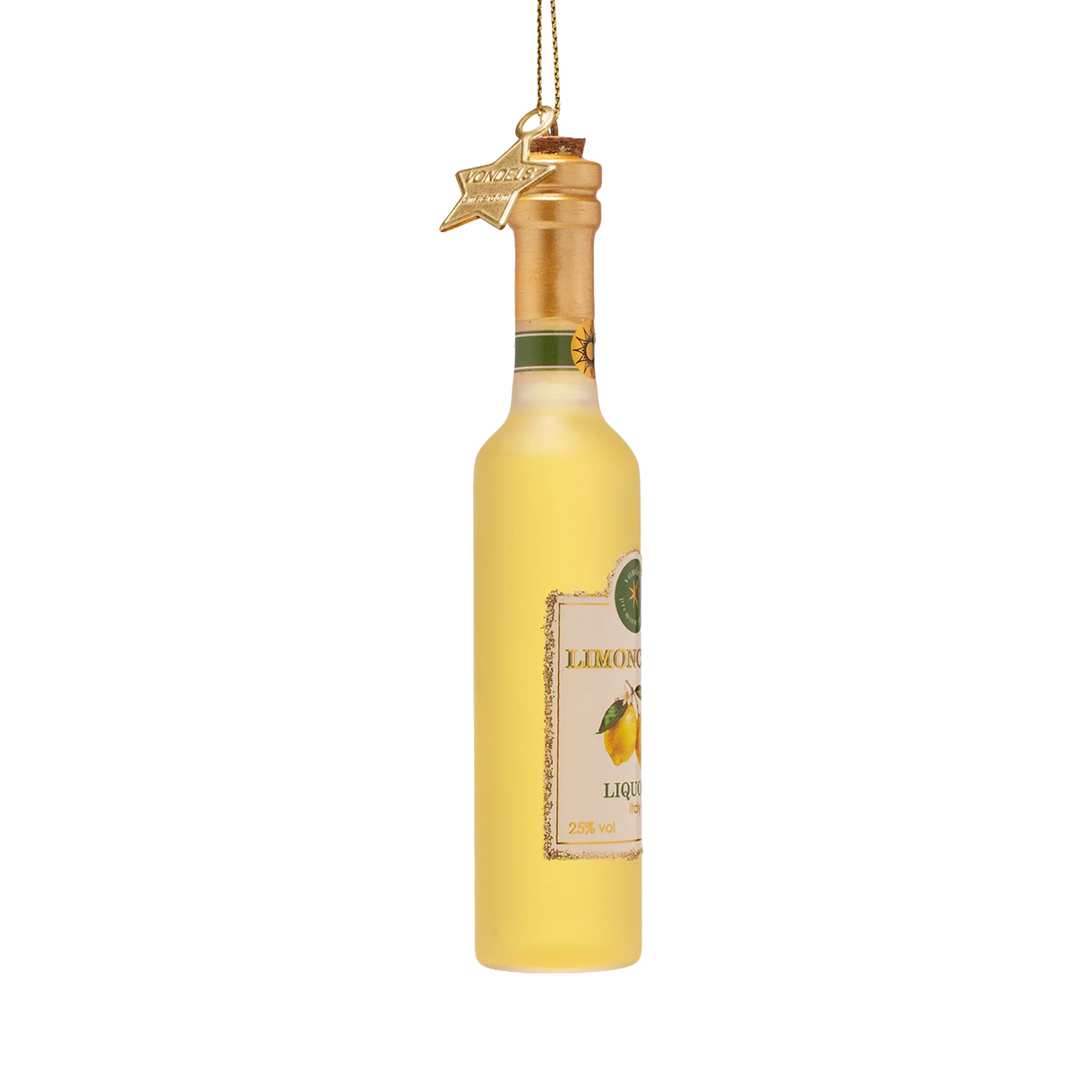 Ornament glass limoncello bottle white