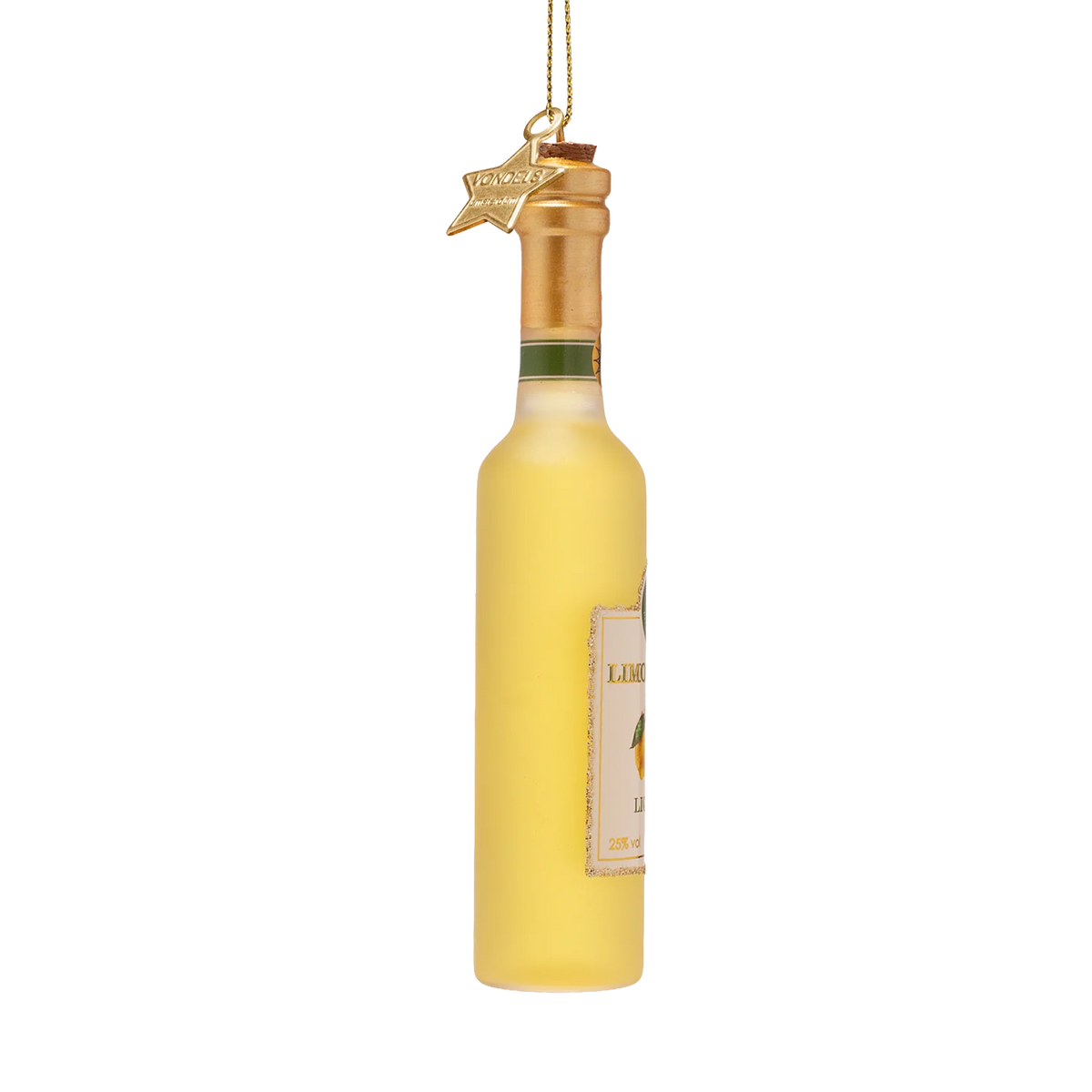 Ornament glass limoncello bottle white