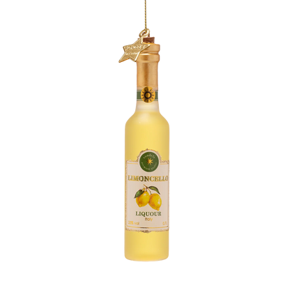 Ornament glass limoncello bottle white