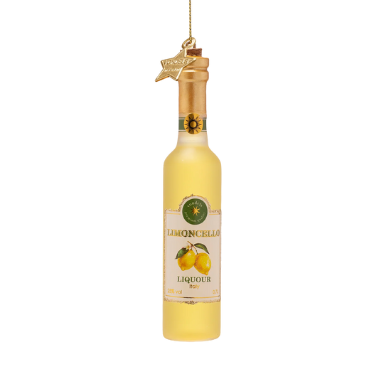 Ornament glass limoncello bottle white