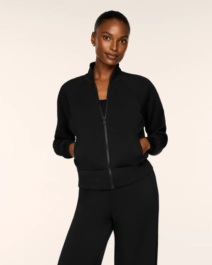 SPANX AirEssentials® Pintuck Track Jacket - Very Black