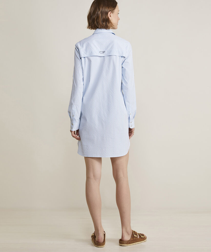 Hartley Harbor Cover-Up - Seersucker-Jake Blue