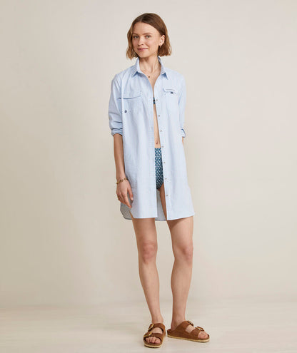 Hartley Harbor Cover-Up - Seersucker-Jake Blue