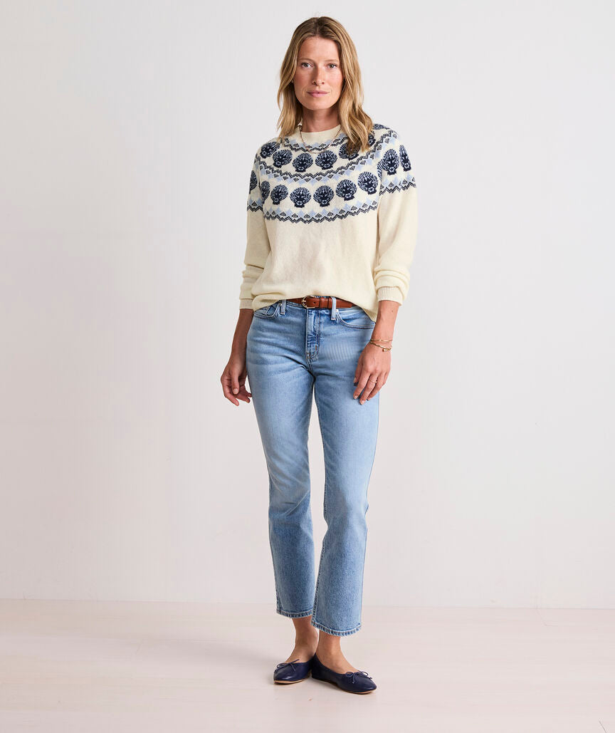 Seaspun Cashmere Shell Intarsia Sweater