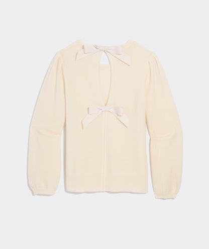 Bow Back Sweater - Marshmallow