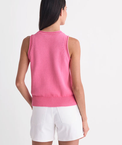 Katie Cotton Rollneck Sweater Tank - Bahama Breeze