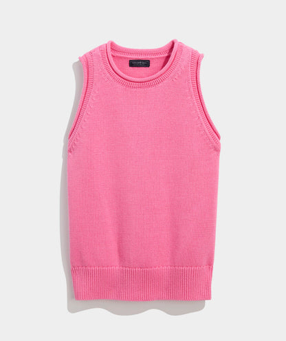 Katie Cotton Rollneck Sweater Tank - Bahama Breeze