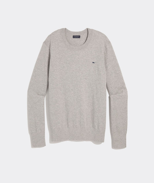 Cotton Cashmere Heritage Crewneck Sweater - Light Gray Heather