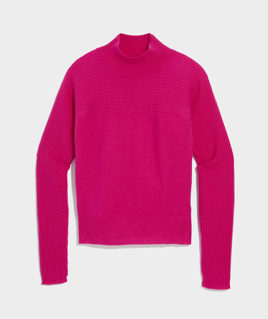 Seaspun Cashmere Mockneck Sweater - Rhododendron