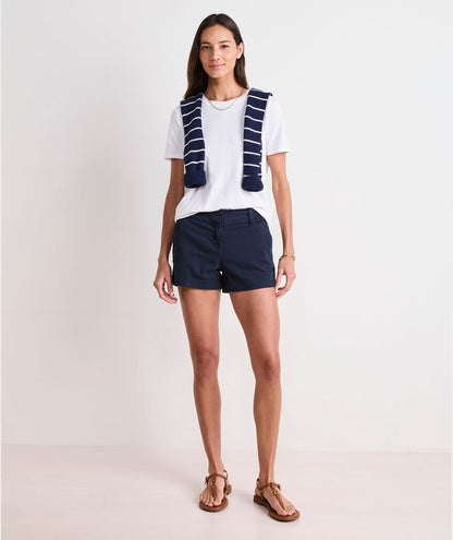3 1/2 Inch Herringbone Every Day Shorts - Nautical Navy