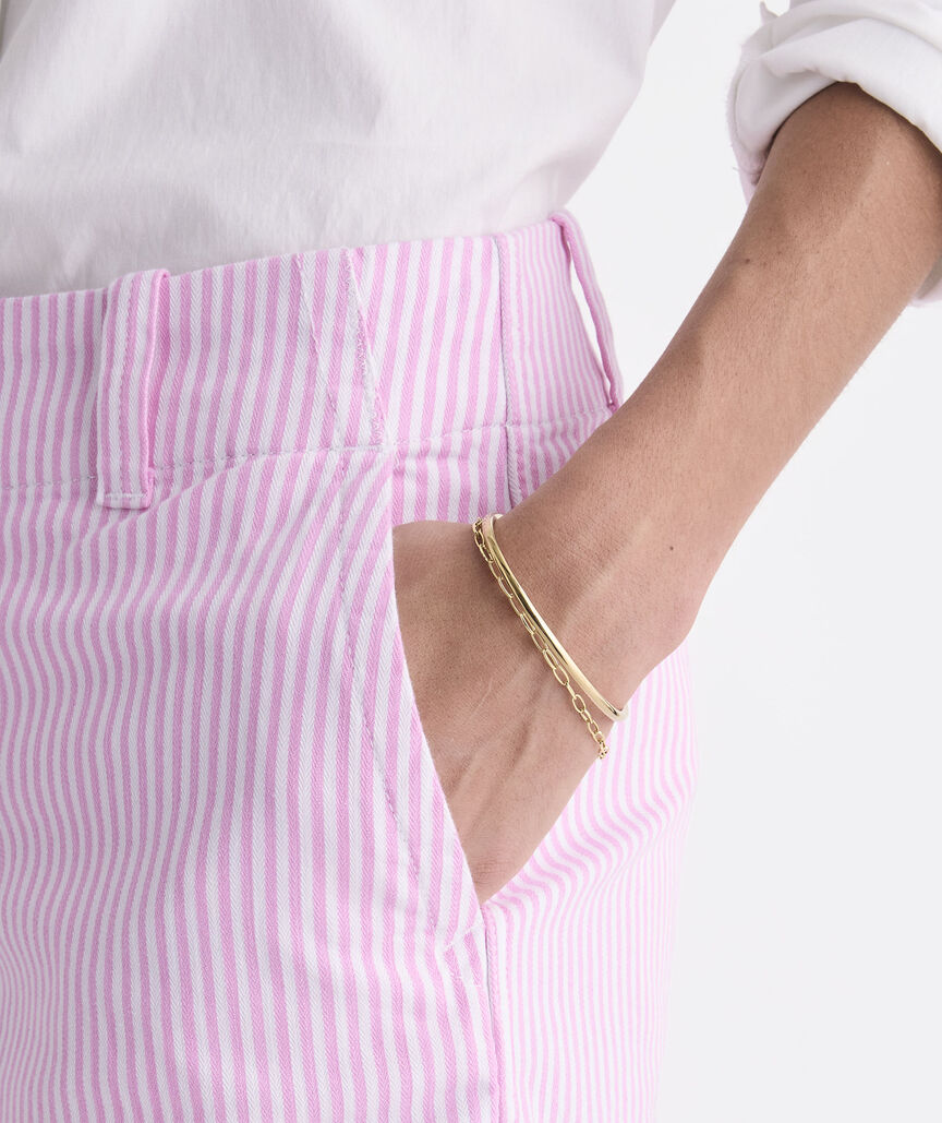 3 1/2 Inch Herringbone Every Day Shorts - Feeder Bloom White