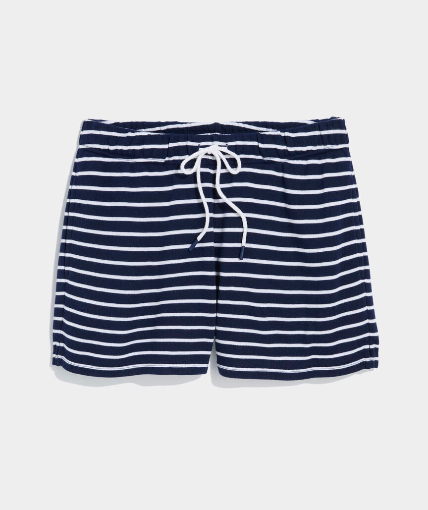 Beachy Terry Shorts - Bay Stripe Navy