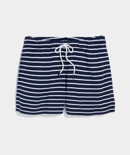 Beachy Terry Shorts - Bay Stripe Navy
