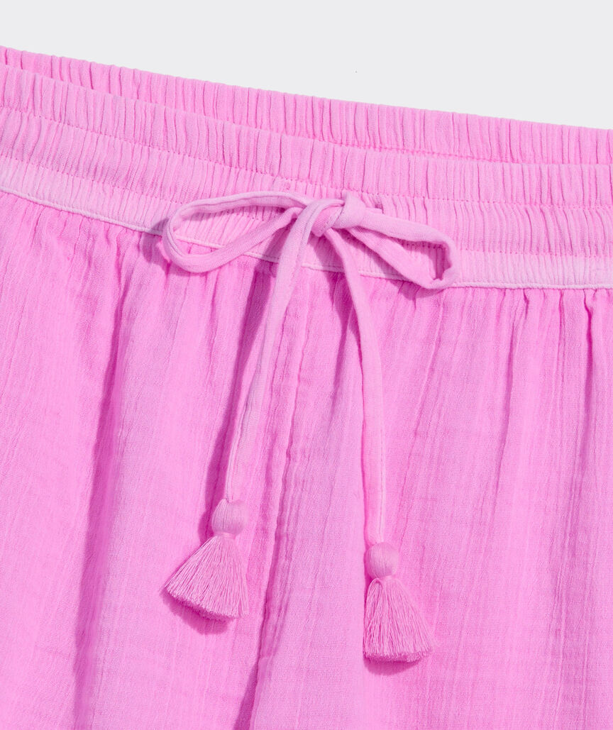 Frankie Gauze Pull-On Shorts - Neon Bloom