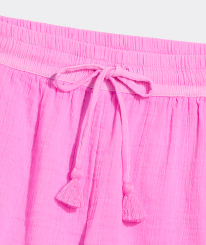 Frankie Gauze Pull-On Shorts - Neon Bloom