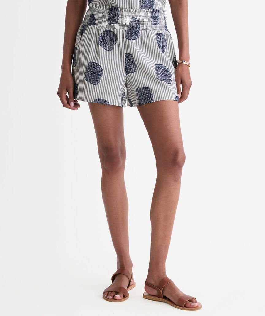 Nori Pull On Shorts - Shell Jacquard Navy
