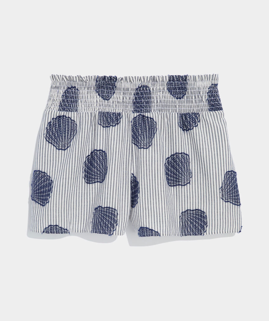 Nori Pull On Shorts - Shell Jacquard Navy