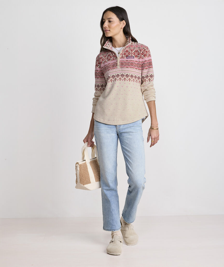 Dreamcloth® Fair Isle Relaxed Shep Shirt® - Fair Isle Oatmeal Heather