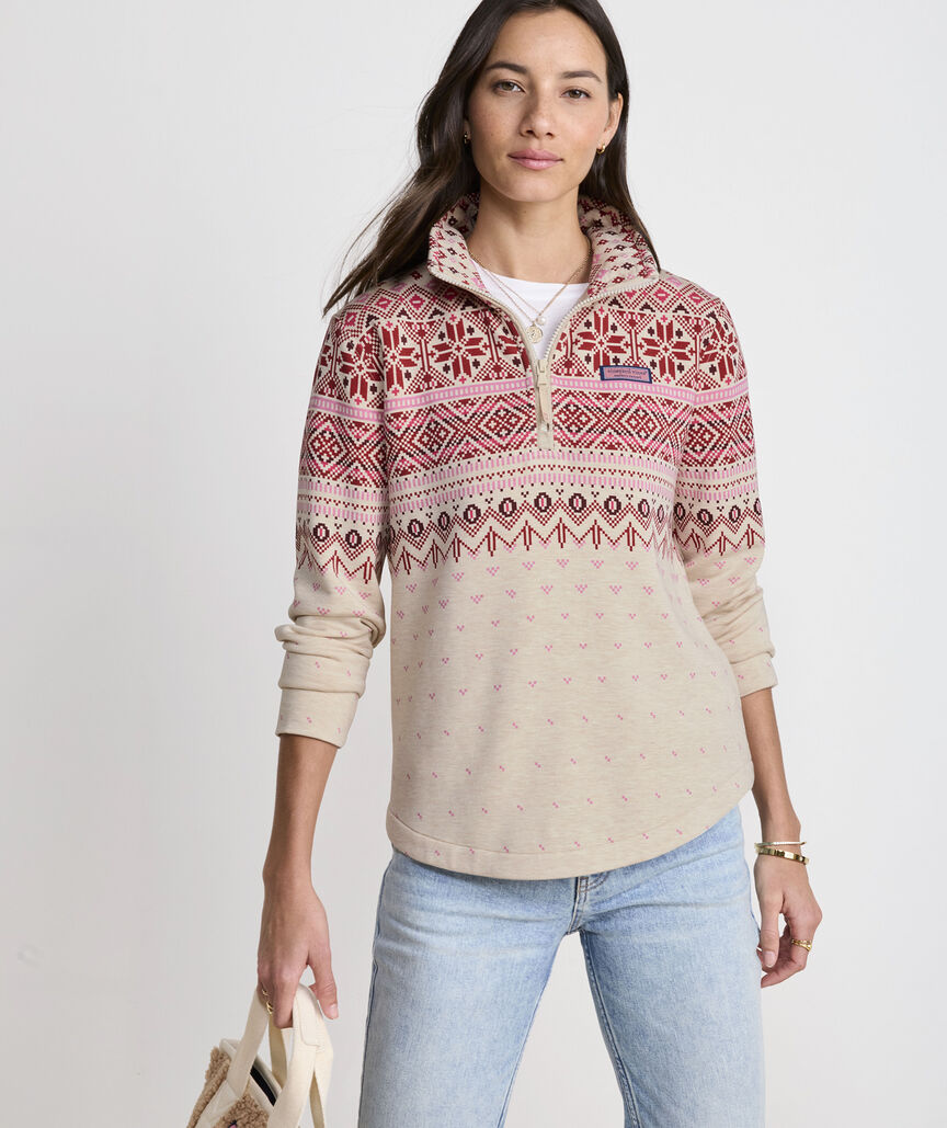 Dreamcloth® Fair Isle Relaxed Shep Shirt® - Fair Isle Oatmeal Heather