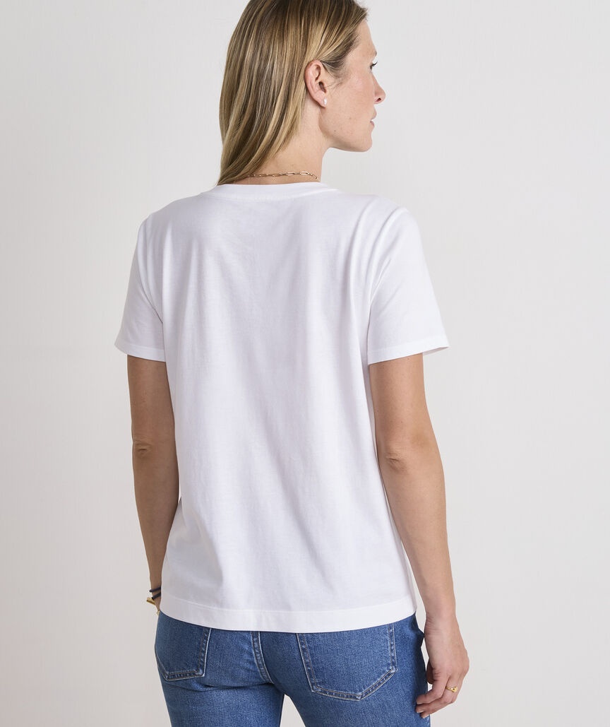 Supima Jersey V-Neck Tee - White Cap