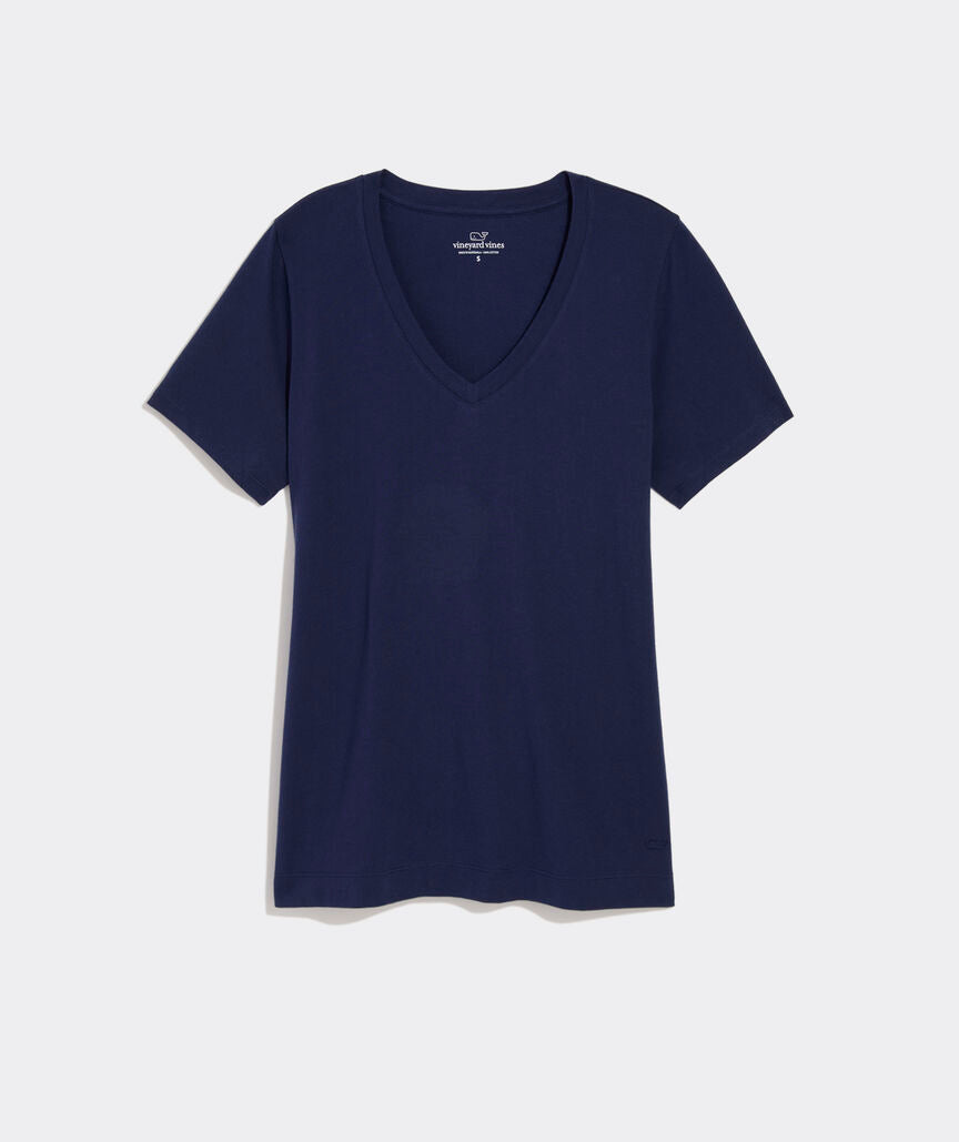 Supima Jersey V-Neck Crew - Nautical Navy