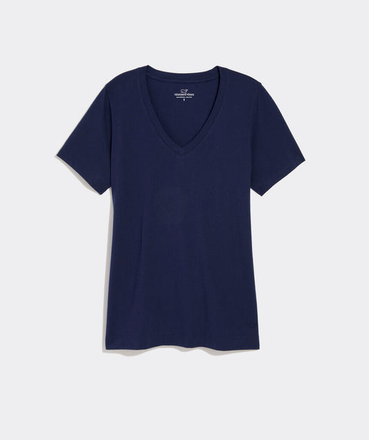 Supima Jersey V-Neck Crew - Nautical Navy