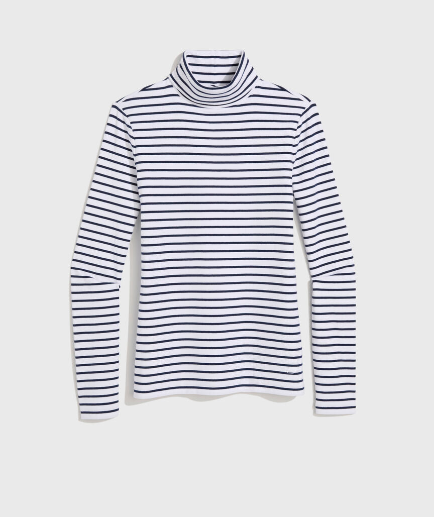 Deluxe Turtleneck - BayStripe White/Navy