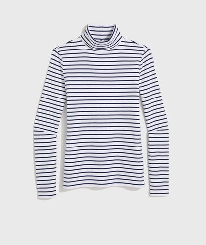 Deluxe Turtleneck - BayStripe White/Navy