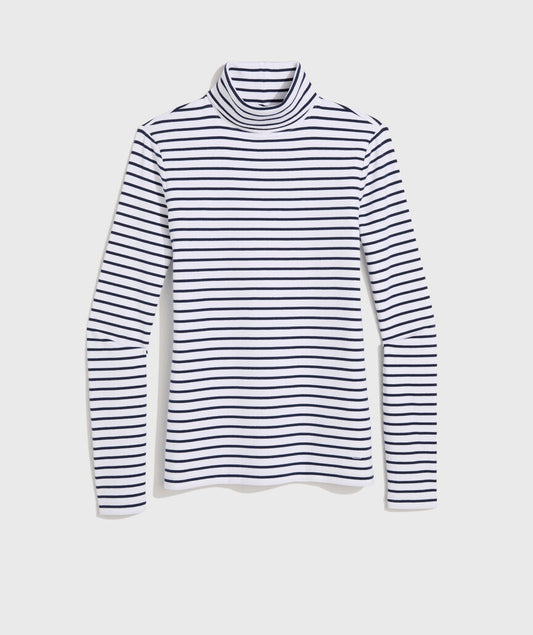 Deluxe Turtleneck - BayStripe White/Navy