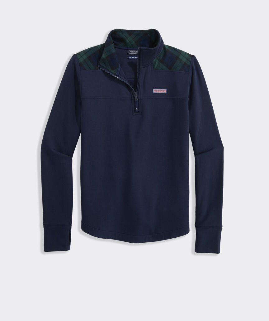 Dreamcloth® Plaid Shoulder Shep Shirt® - Nautical Navy