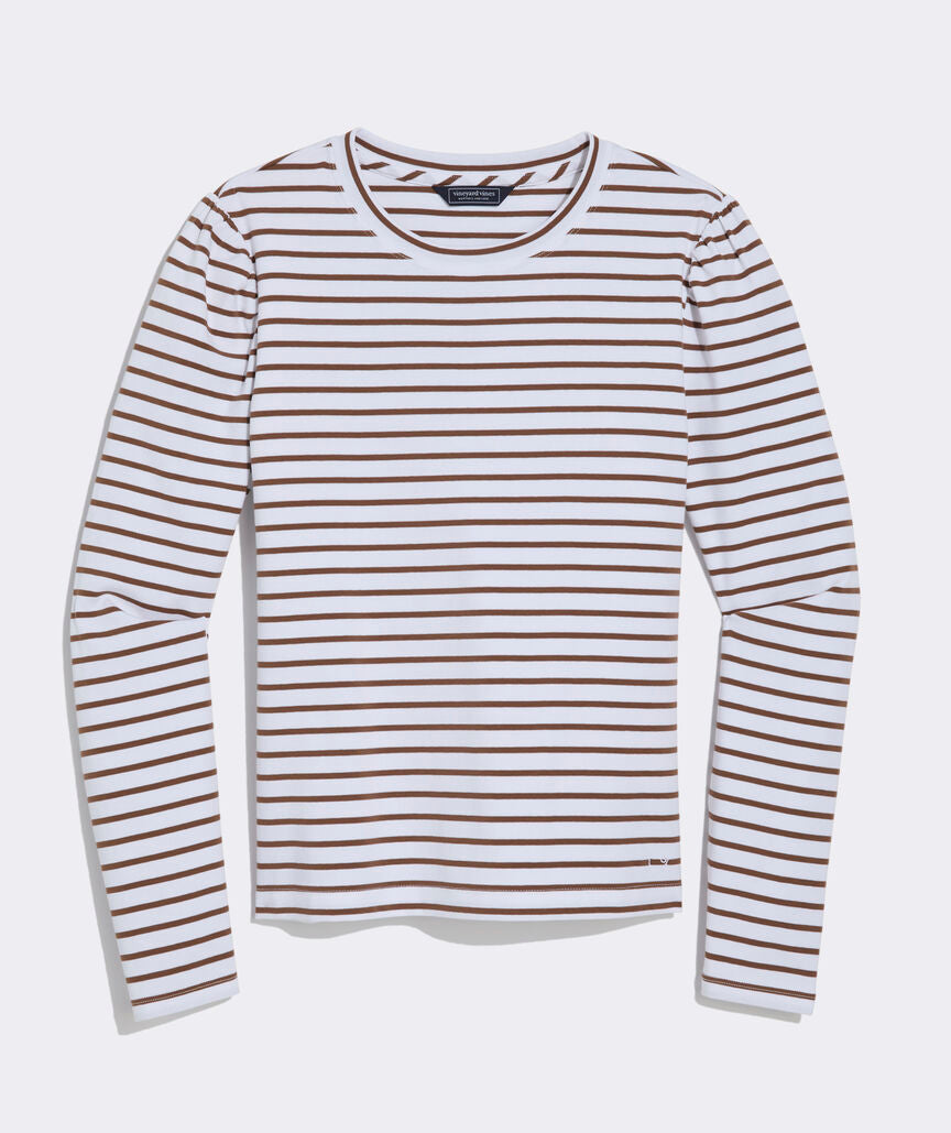 Deluxe Puff-Sleeve Top - White Cap/Coconut