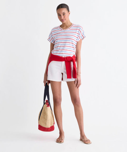 Slub Jersey Tee - Red White Blue Stripe