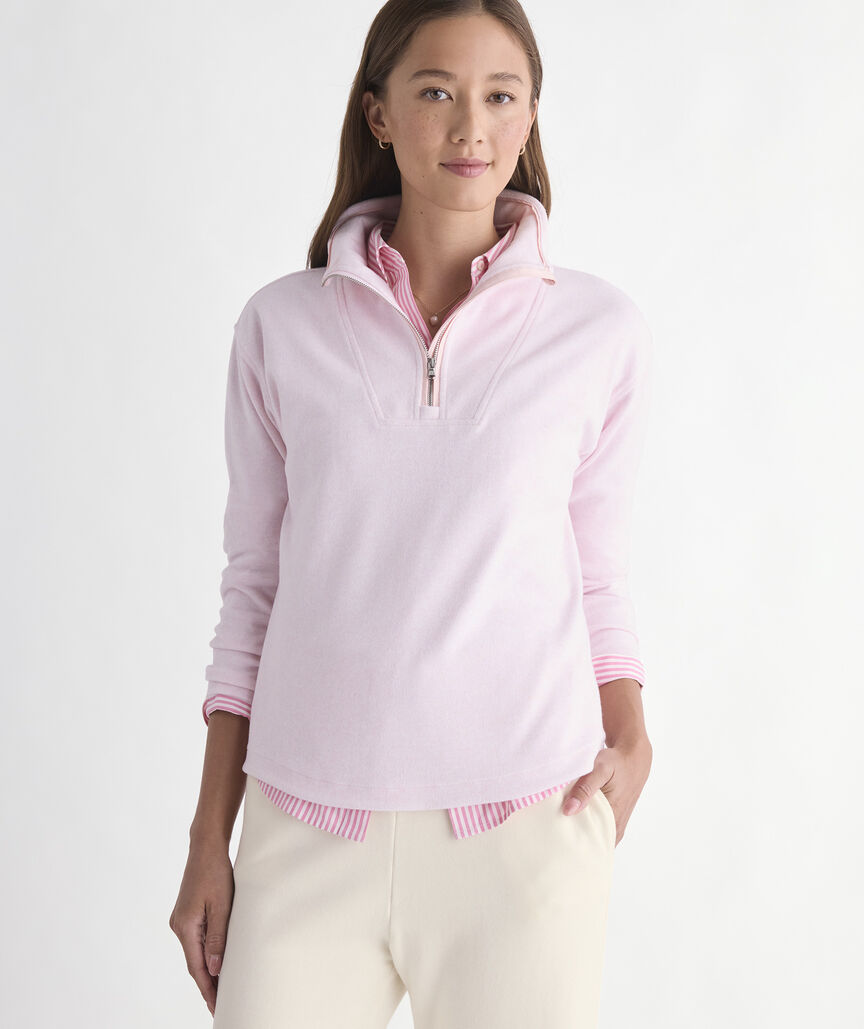 Calmwater Quarter-Zip - Pink Drink Heather