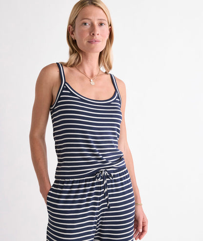 Dreamy Jersey Tank - Stripe Nautical Navy