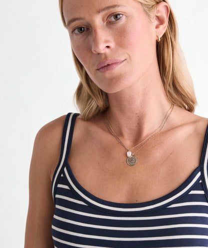 Dreamy Jersey Tank - Stripe Nautical Navy