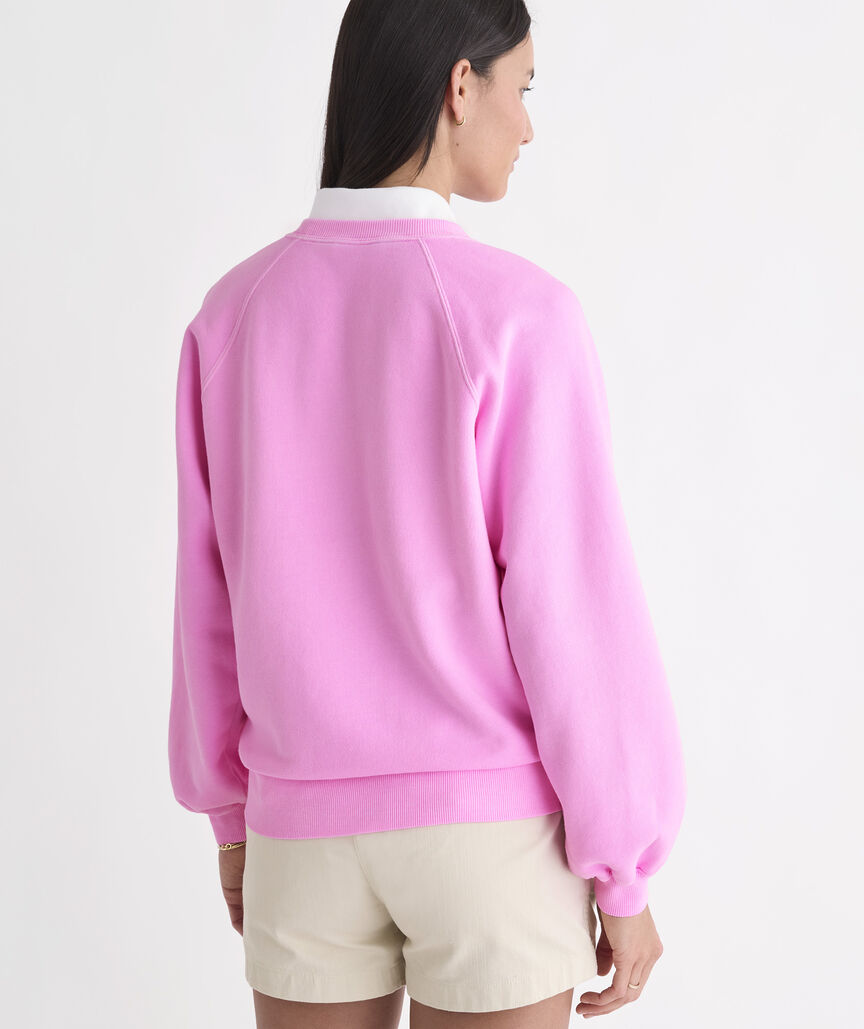 Surf Terry Collegiate Logo Sweatshirt - Neon Bloom
