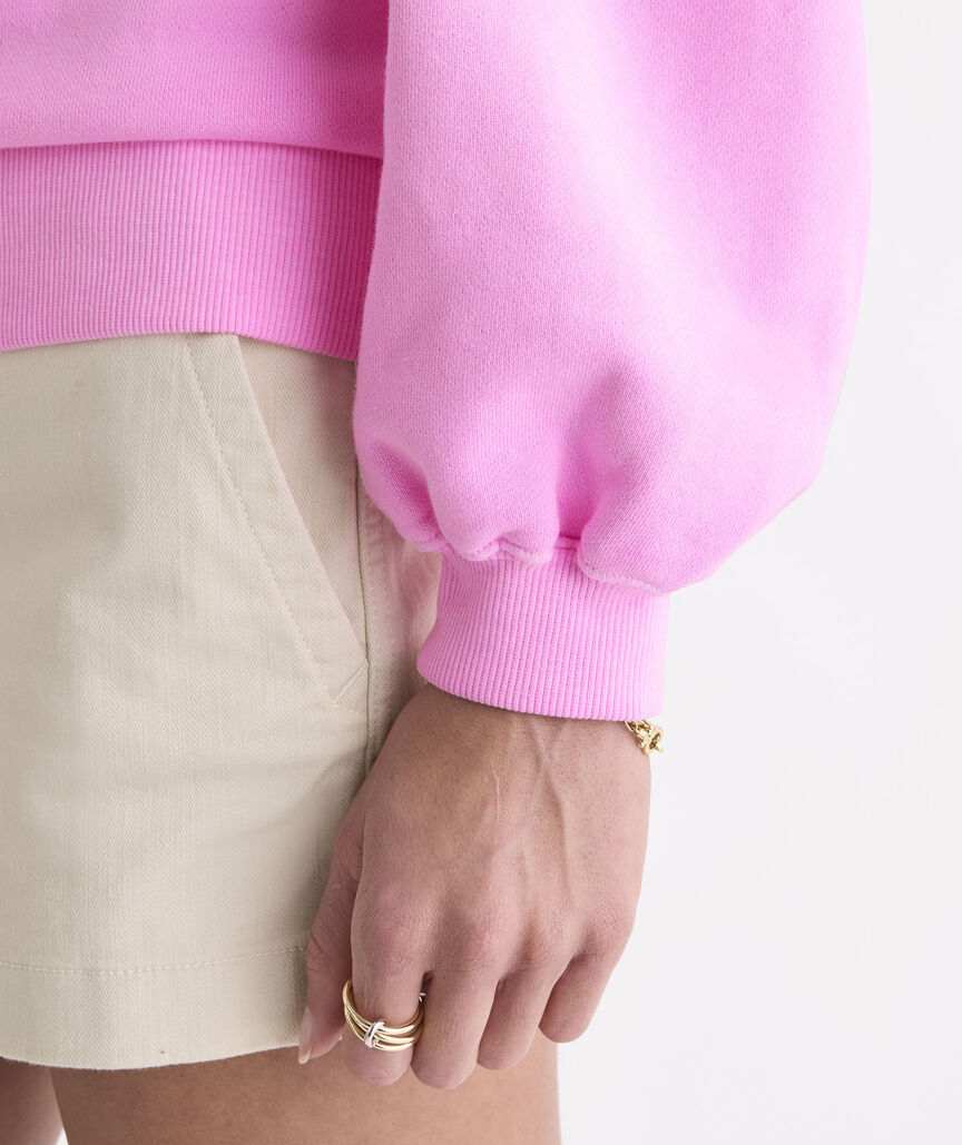 Surf Terry Collegiate Logo Sweatshirt - Neon Bloom