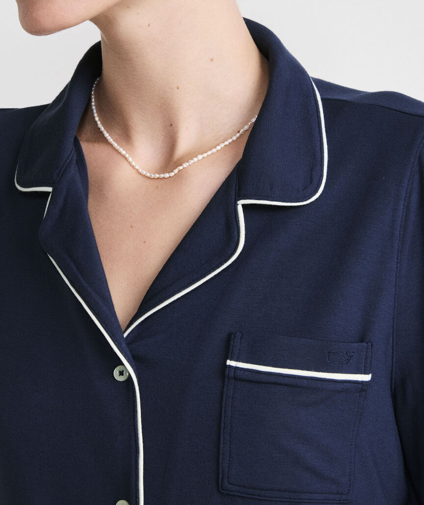 Super-Soft Knit Pajama Set - Nautical Navy