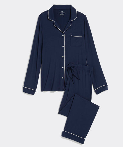 Super-Soft Knit Pajama Set - Nautical Navy