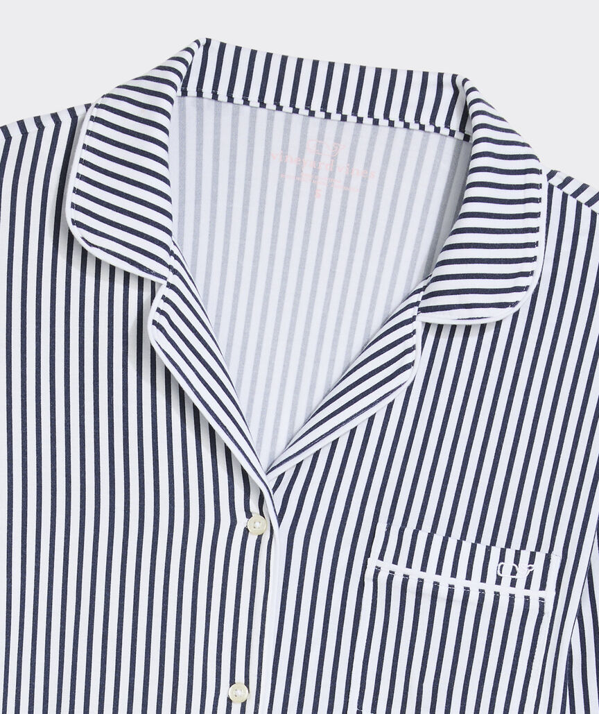 Super-Soft Knit Pajama Set - Nautical Navy Stripe