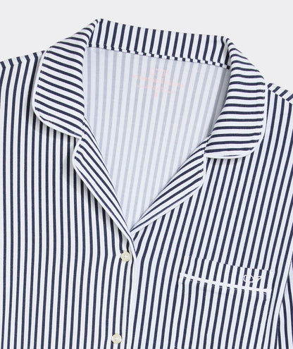 Super-Soft Knit Pajama Set - Nautical Navy Stripe