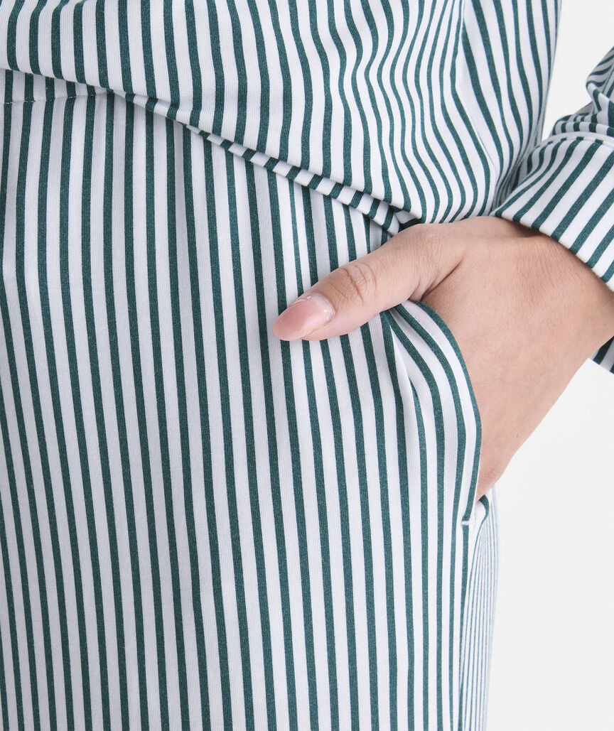 Super-Soft Knit Pajama Set - Green Becky Stripe