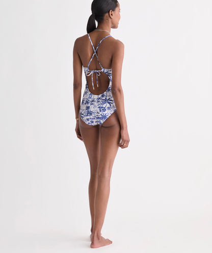 Sconset One-Piece - Beachy Toile Navy